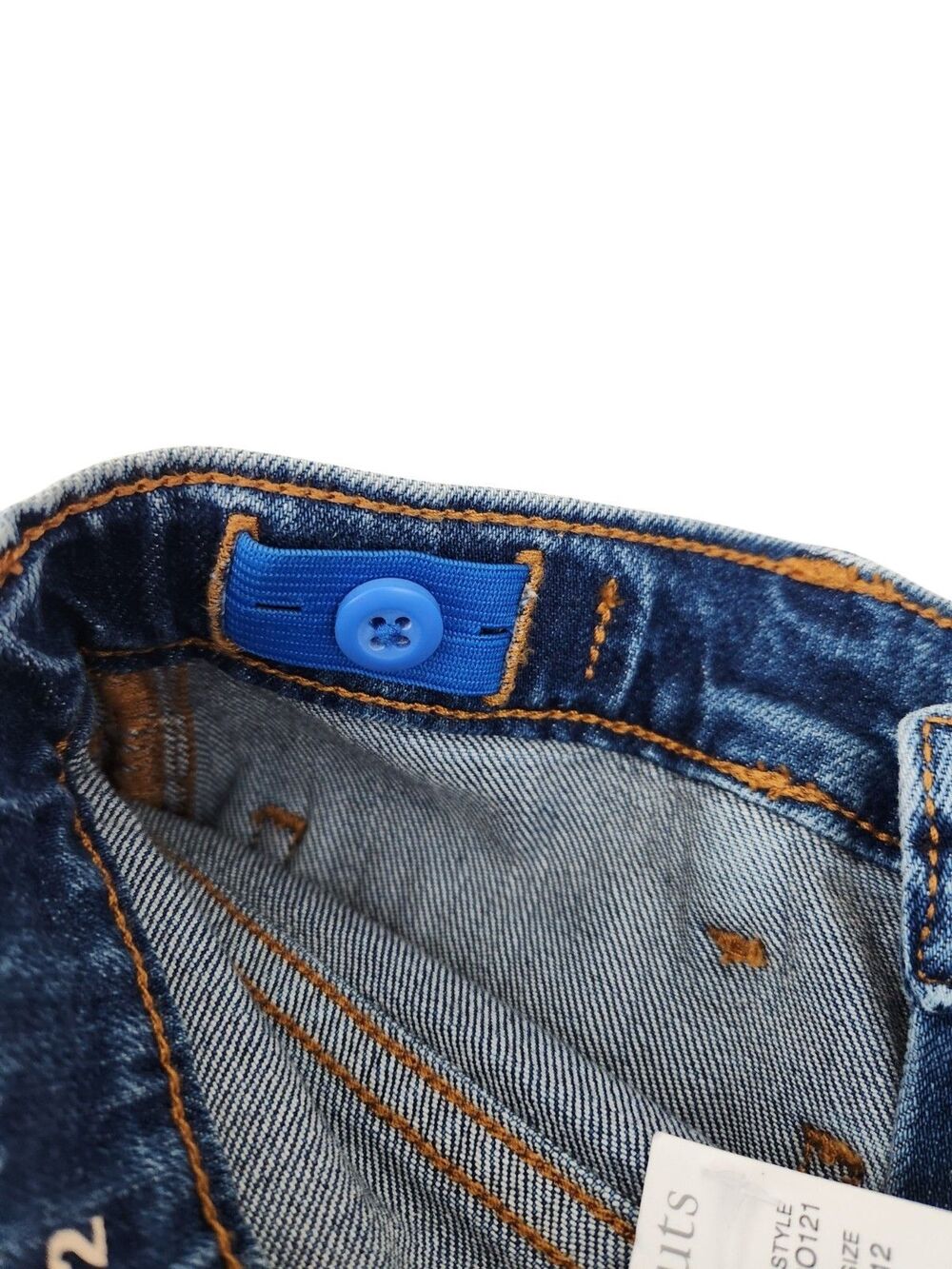 Crewcuts Girls 12 Straight Leg Jeans Adjustable Waist Medium Wash NWT - Picture 8 of 9
